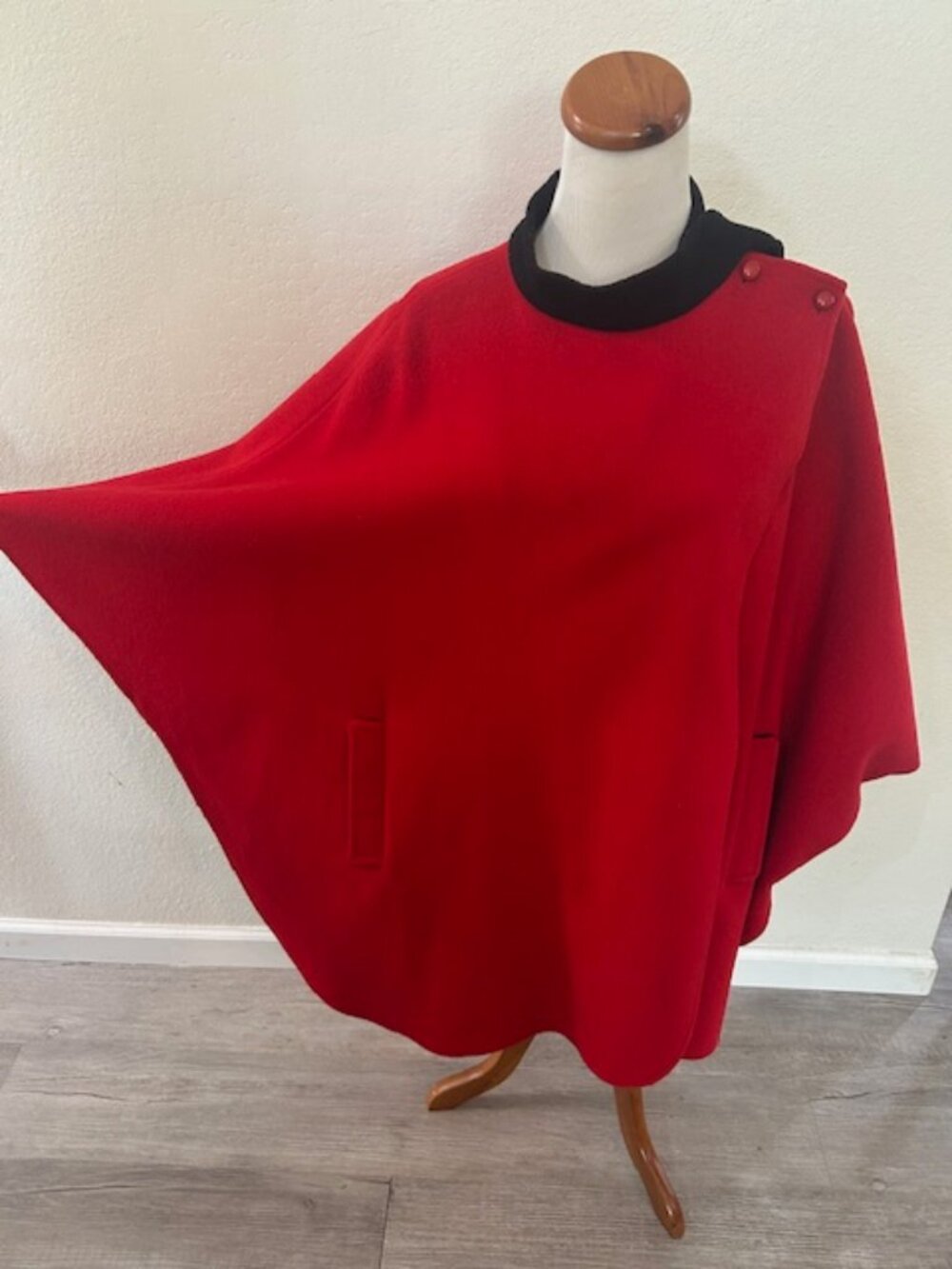 Red Wool Cape